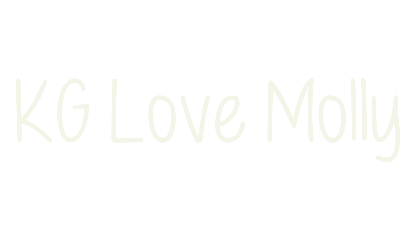 KG Love Molly, handwritten font preview