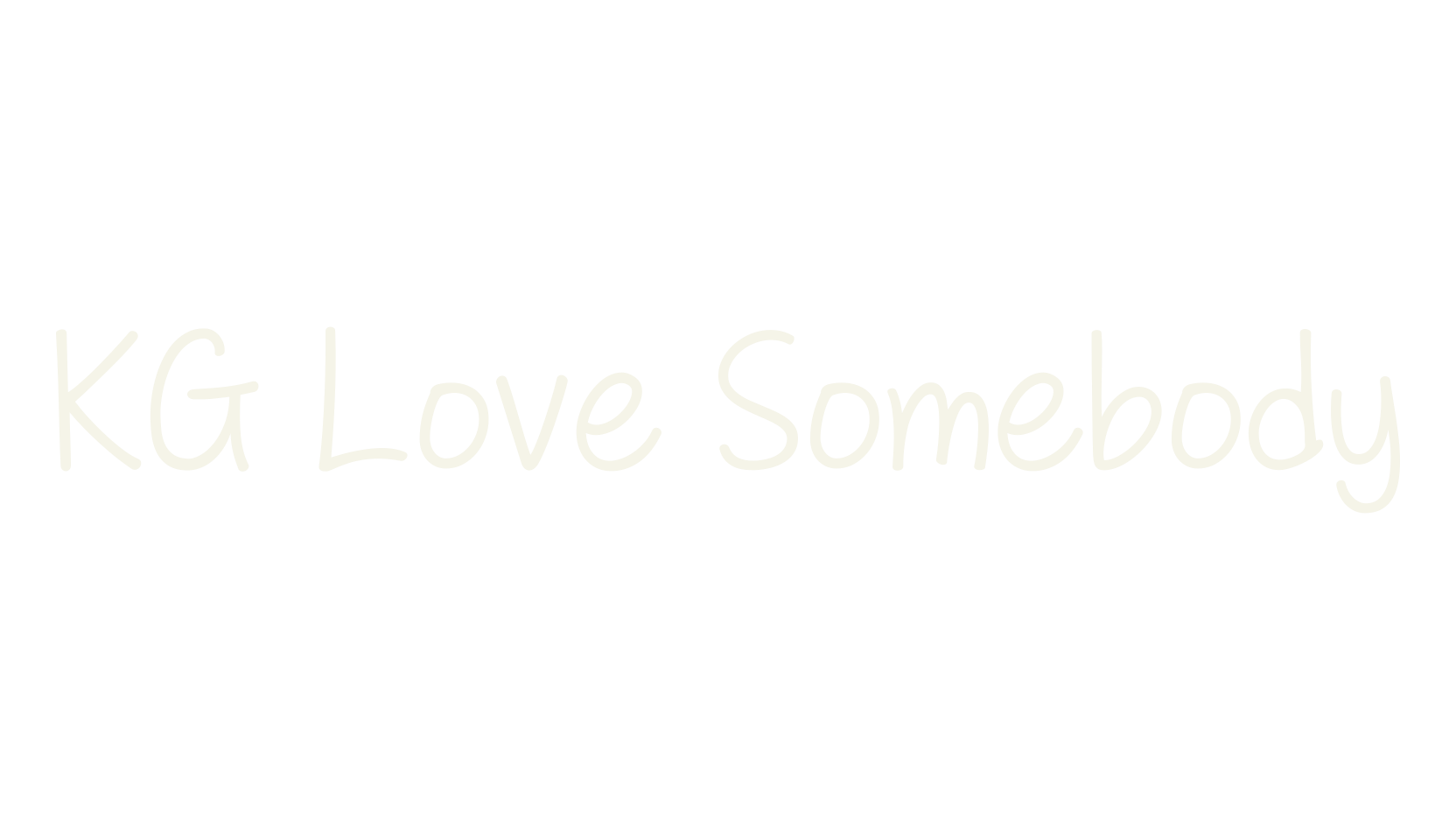 KG Love Somebody, handwritten font preview
