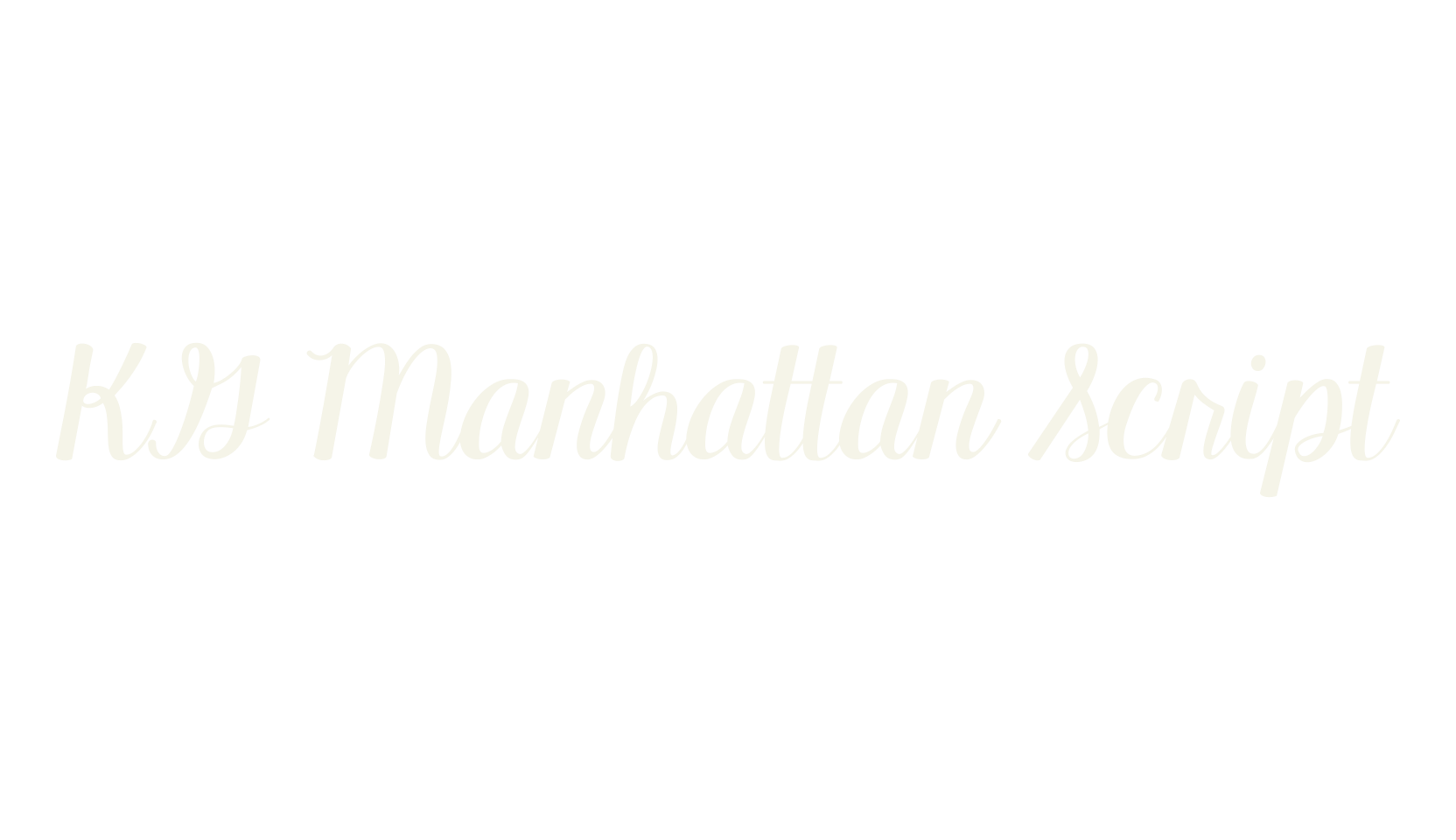 KG Manhattan Script, fashion script font preview