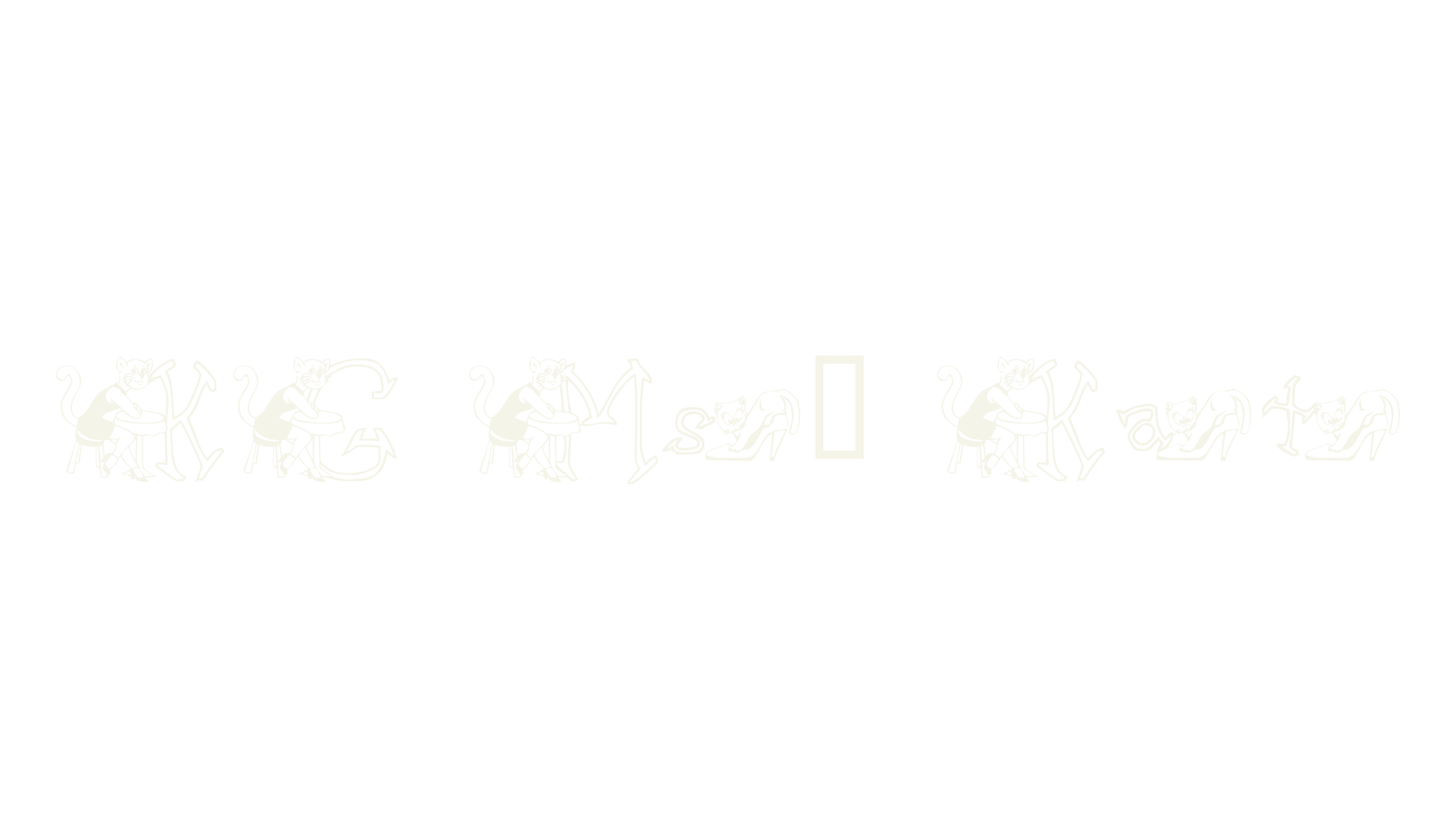 KG Ms. Kat, cat font preview