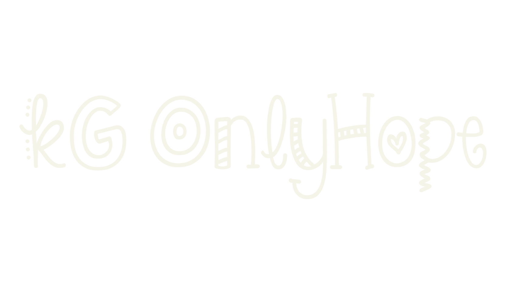 KG OnlyHope, handwritten font preview