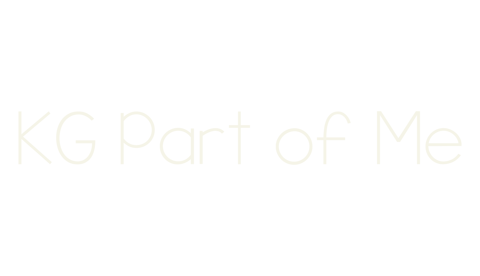 KG Part of Me, handwritten font preview