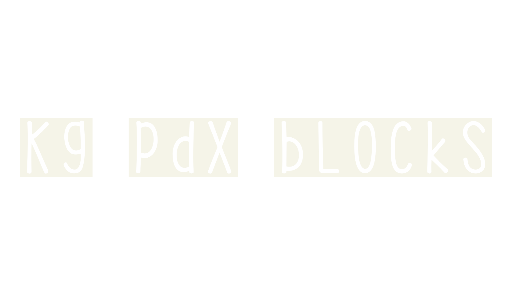 KG PDX Blocks, display market font preview