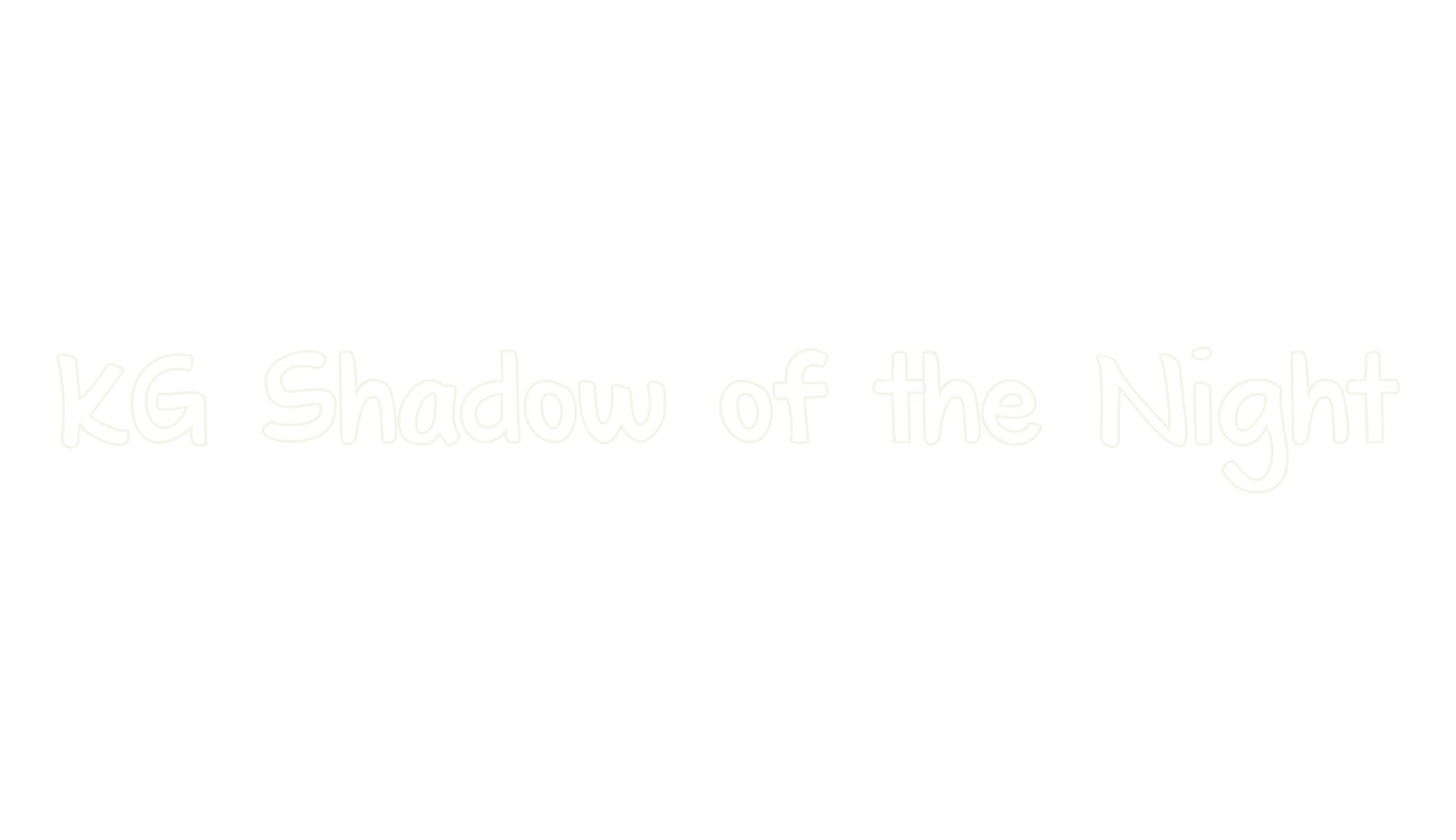 KG Shadow of the Night, handwritten font preview