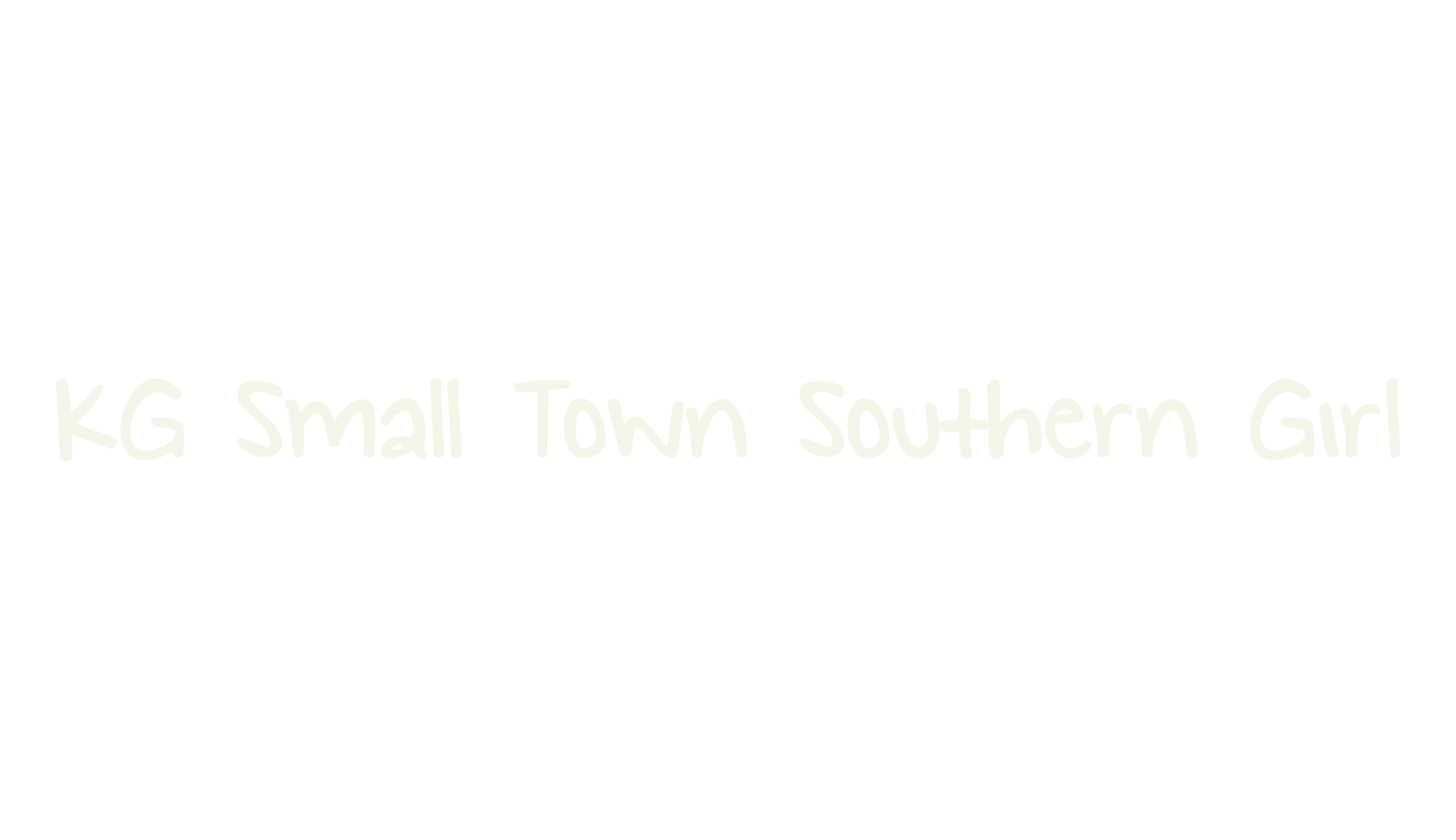 KG Small Town Southern Girl, handwritten font preview