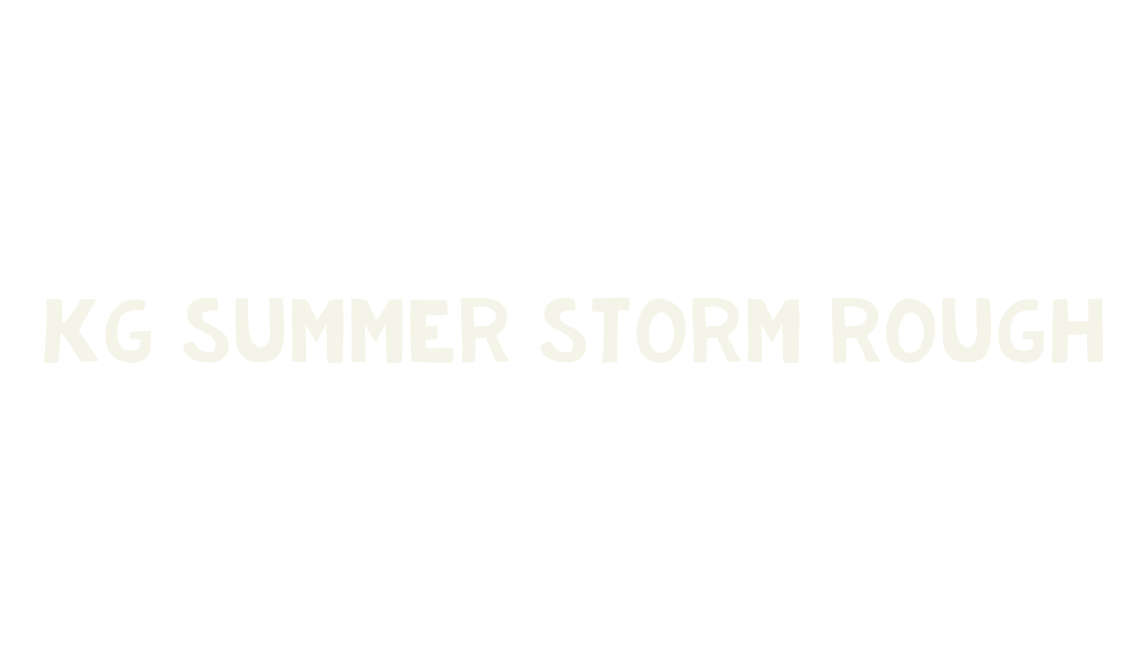 KG Summer Storm Rough, display market font preview