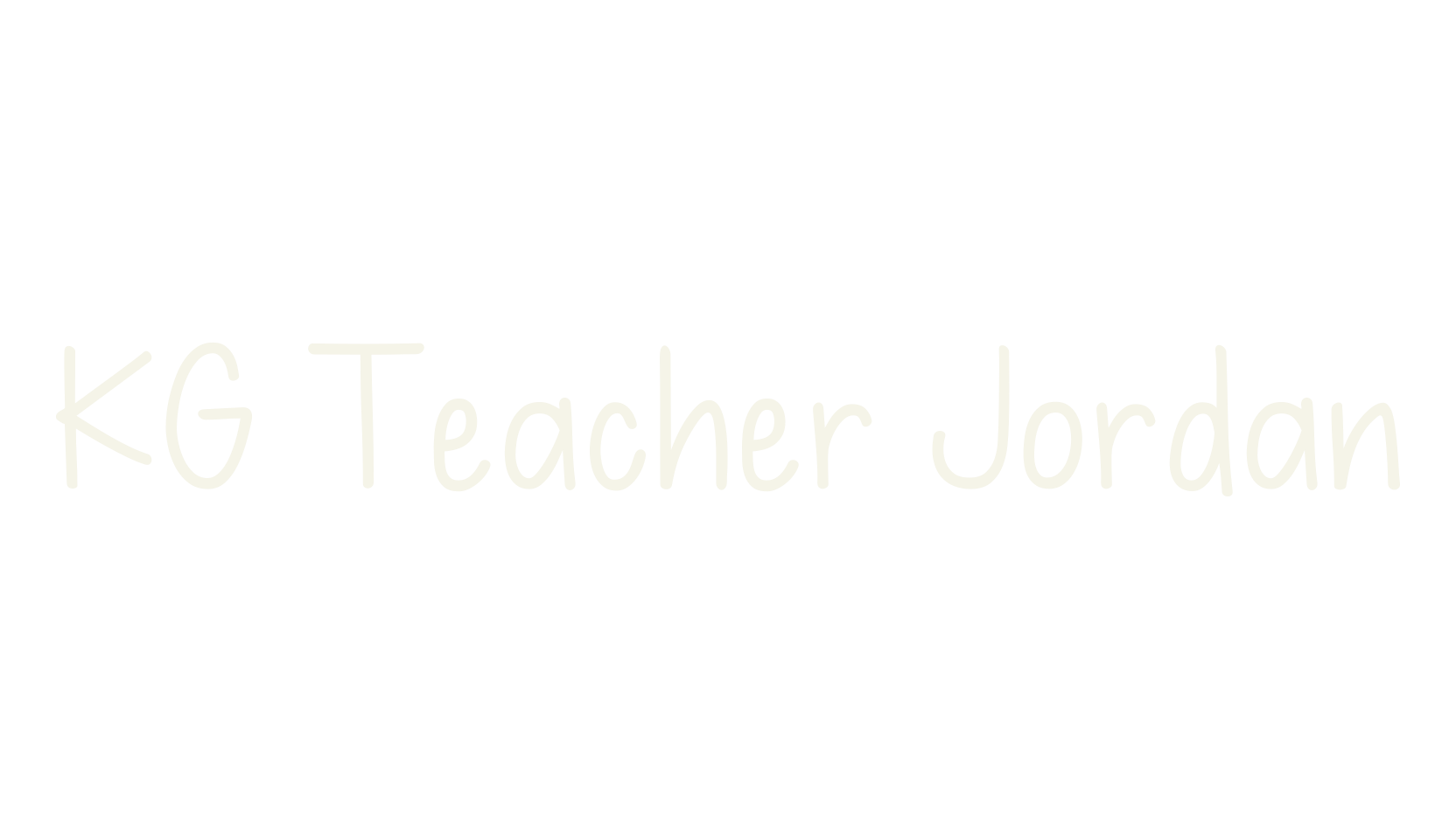 KG Teacher Jordan, handwritten font preview