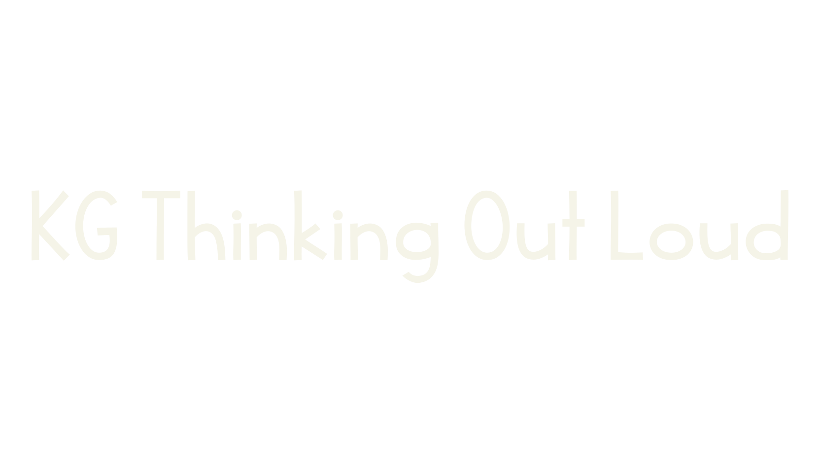 KG Thinking Out Loud, sans font preview