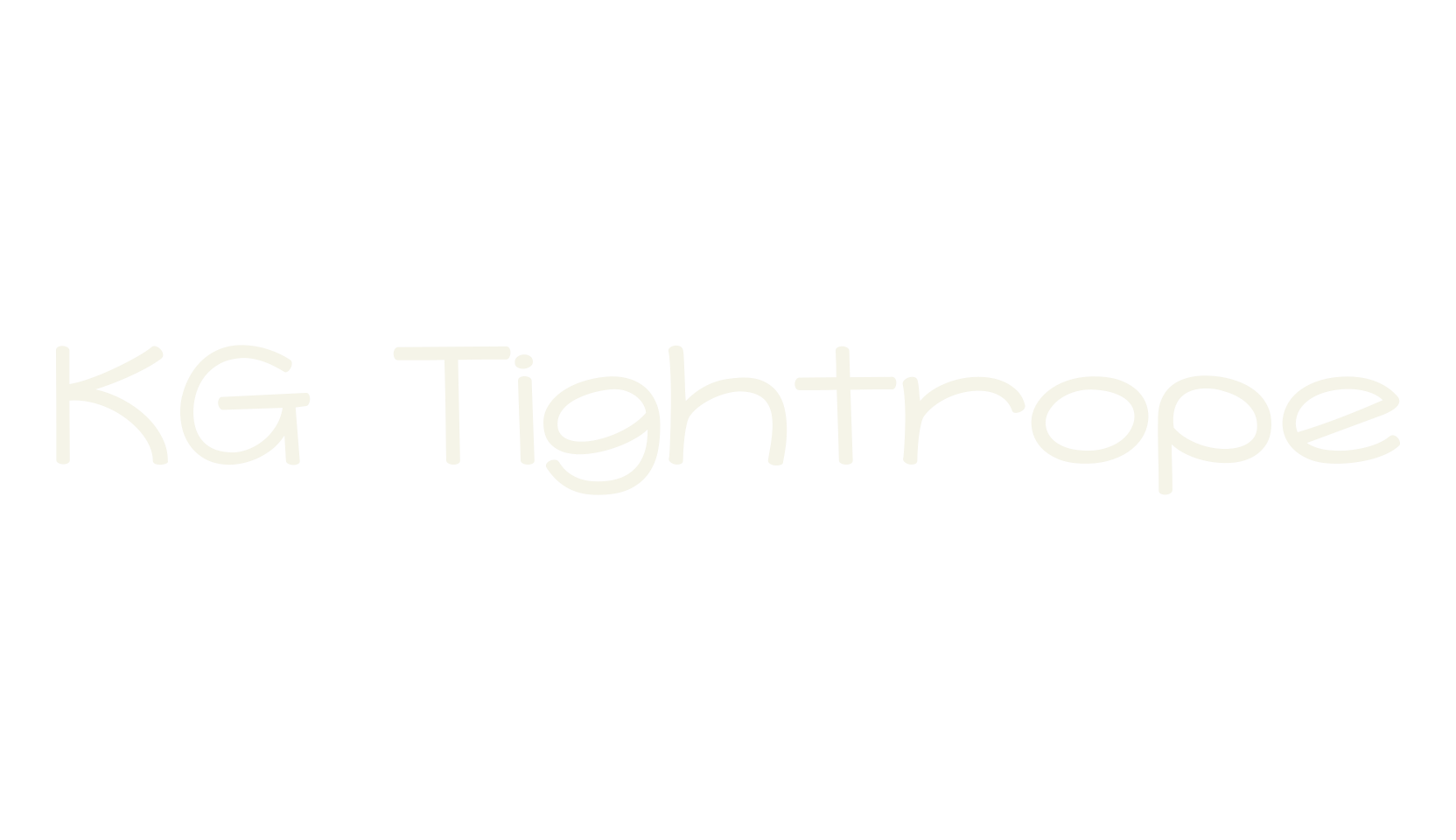 KG Tightrope, handwritten font preview