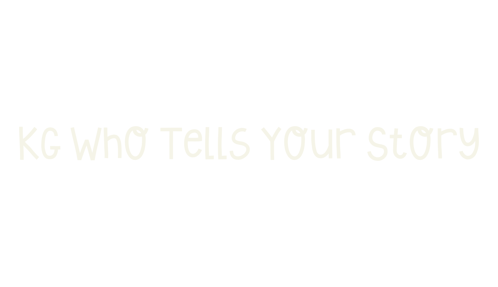 KG Who Tells Your Story, handwritten font preview