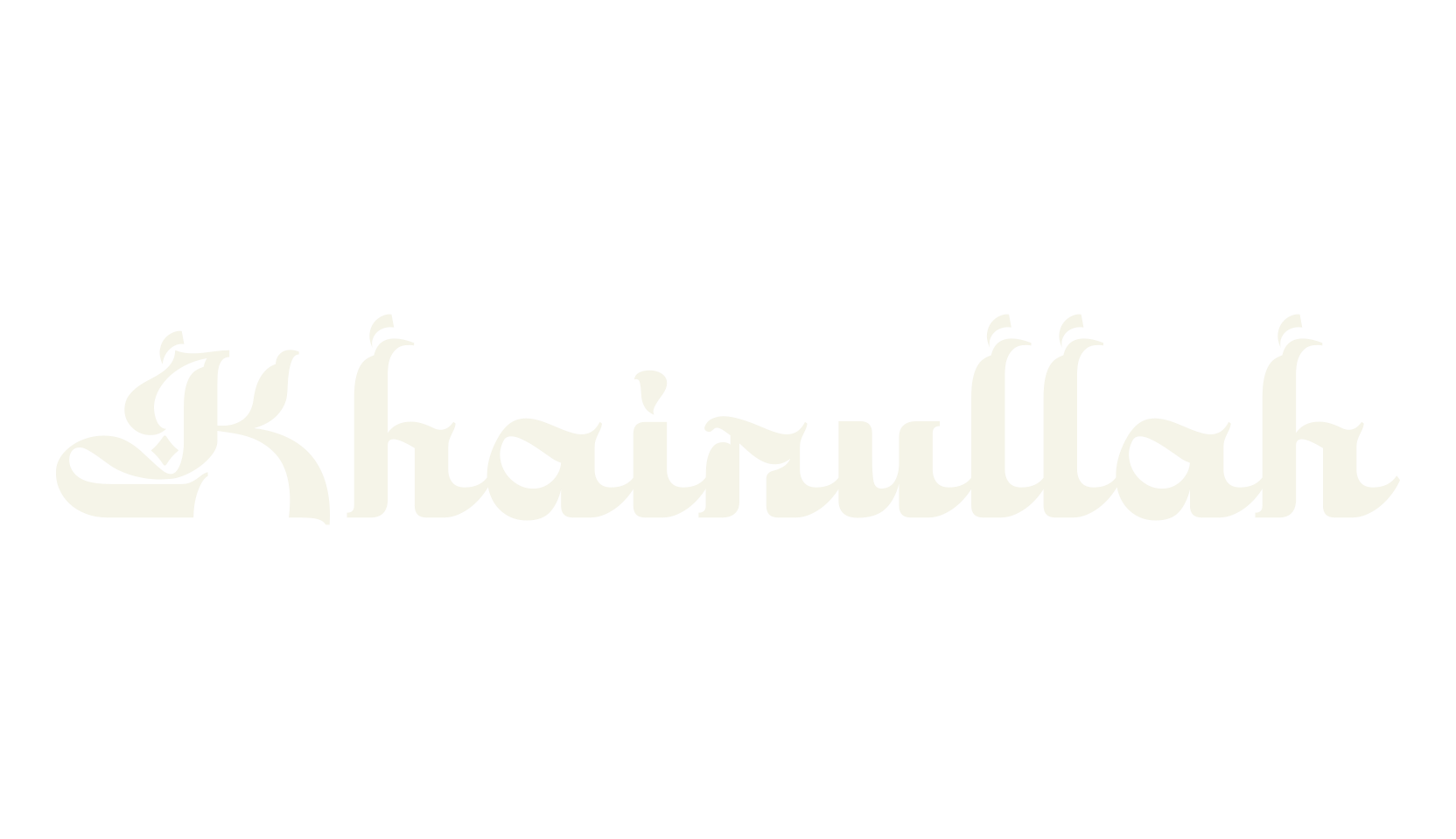 Khairullah, calligraphy font preview