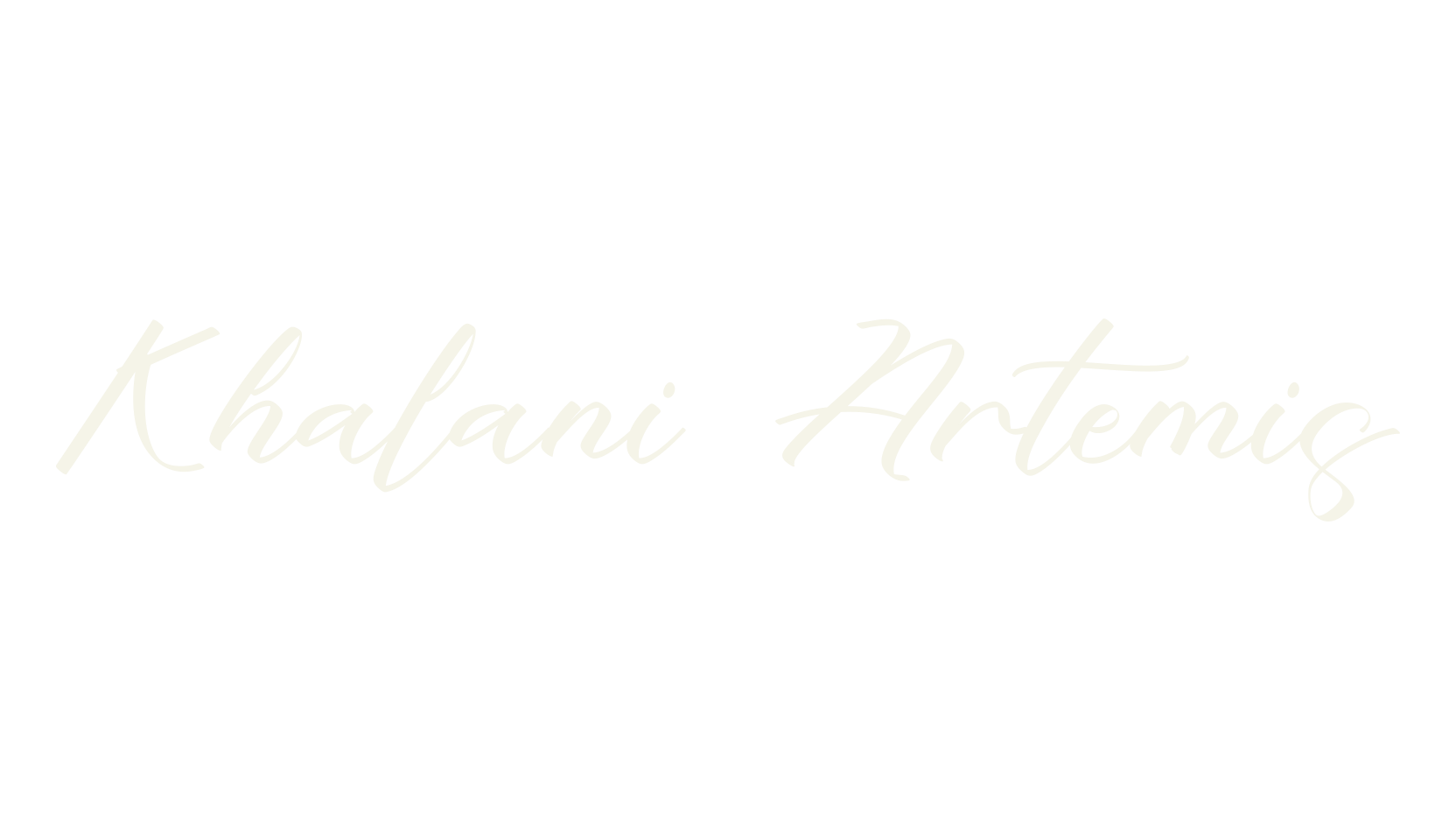 Khalani Artemis, calligraphy font preview
