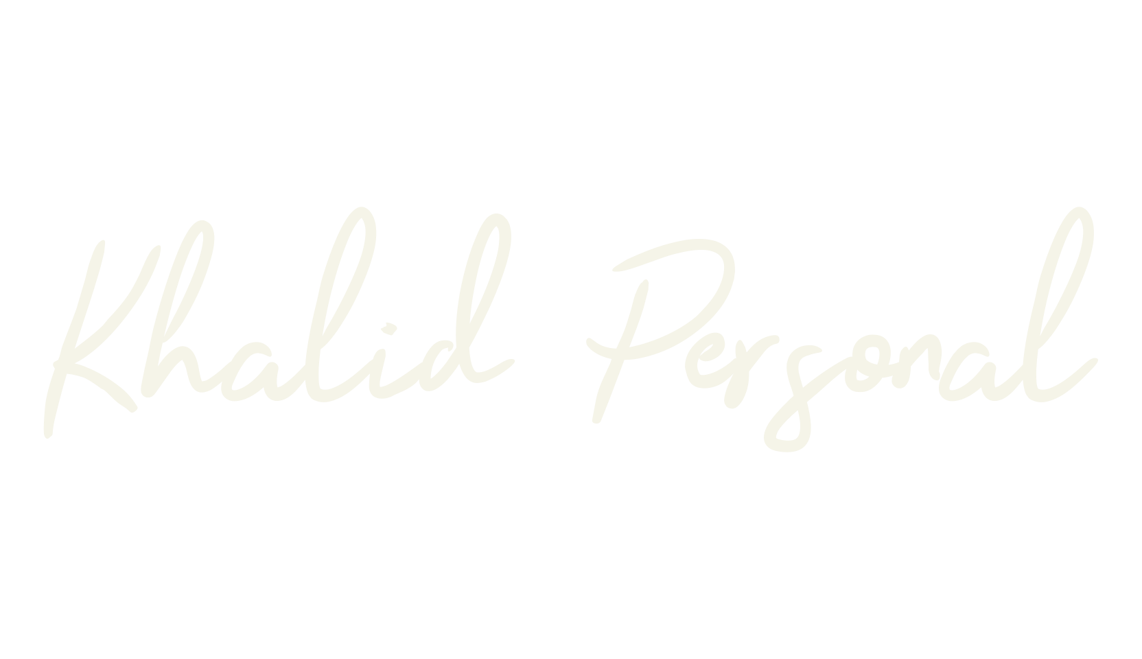 Khalid Personal, cursive font preview