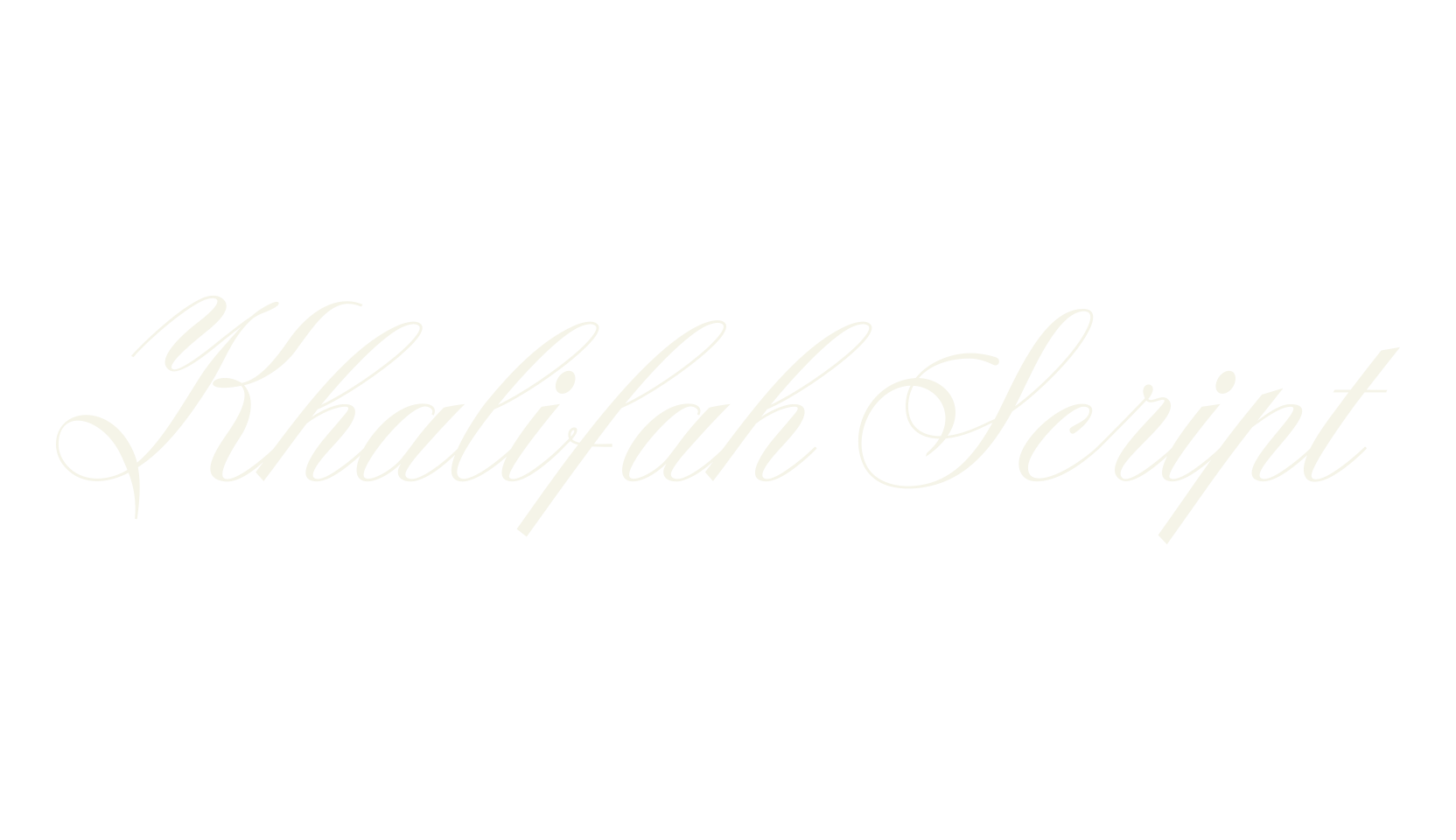 Khalifah Script, calligraphy font preview