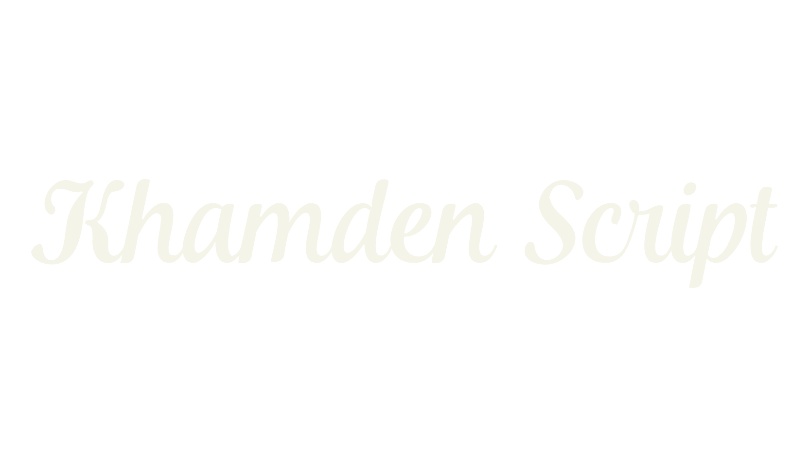 Khamden Script, script font preview