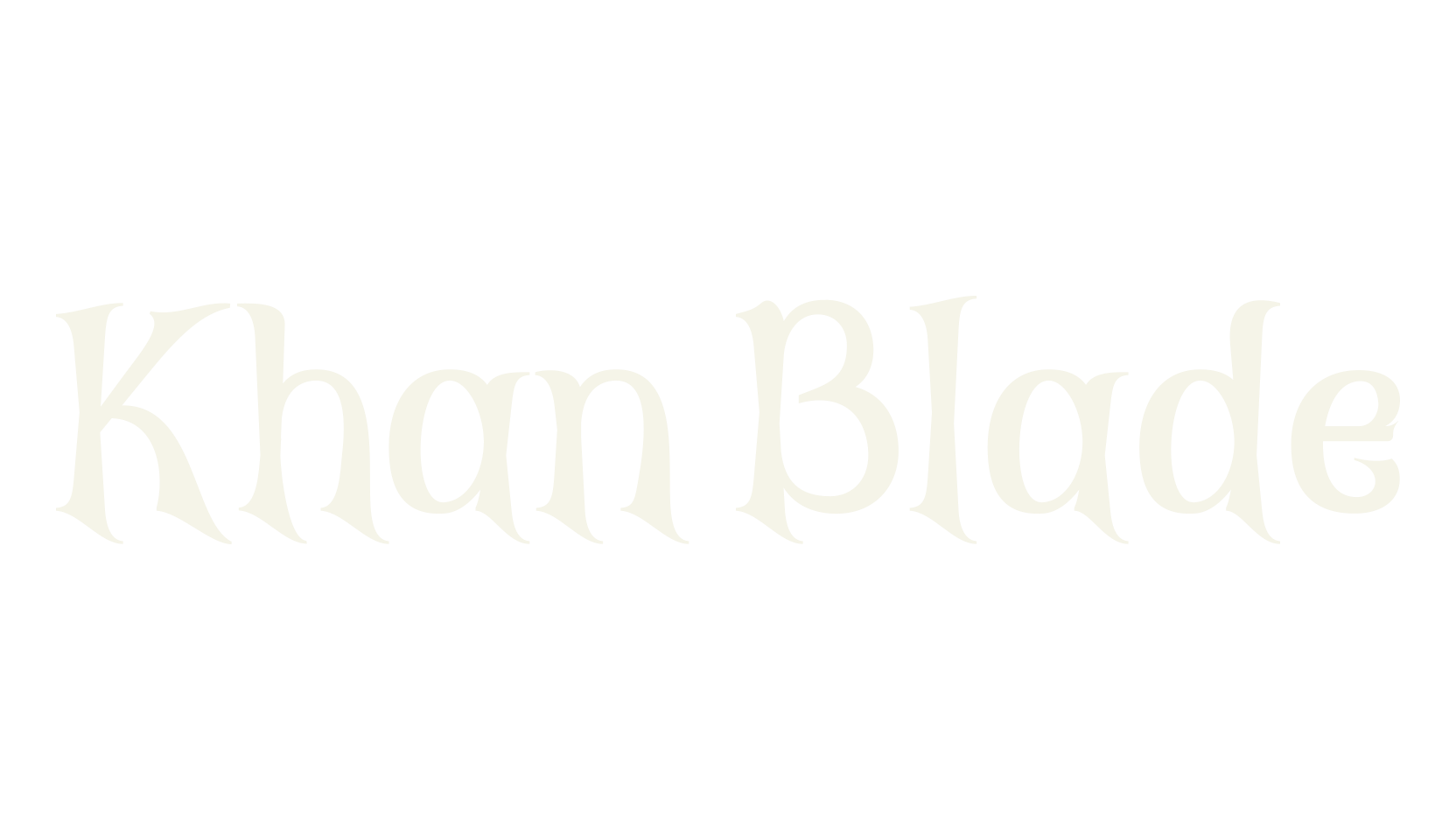 Khan Blade, fantasy font preview