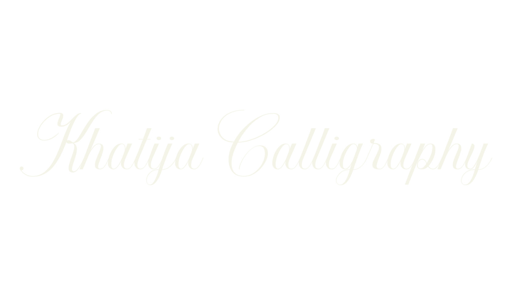 Khatija Calligraphy, calligraphy font preview