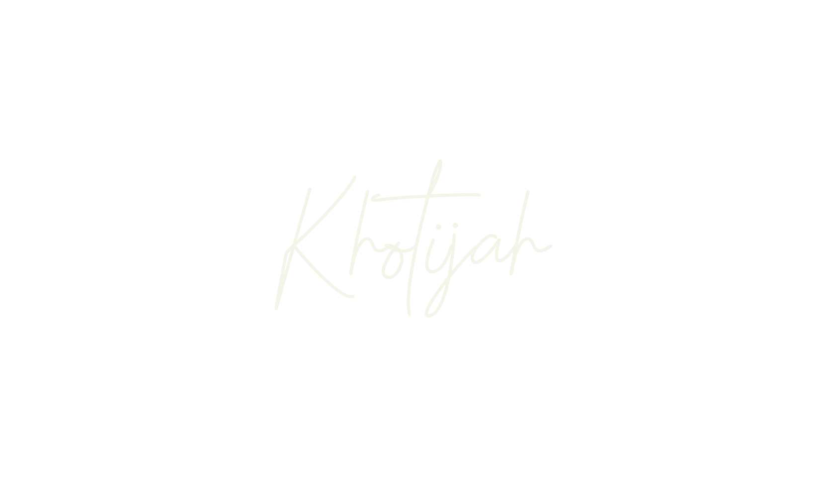 Khotijah, cursive font preview