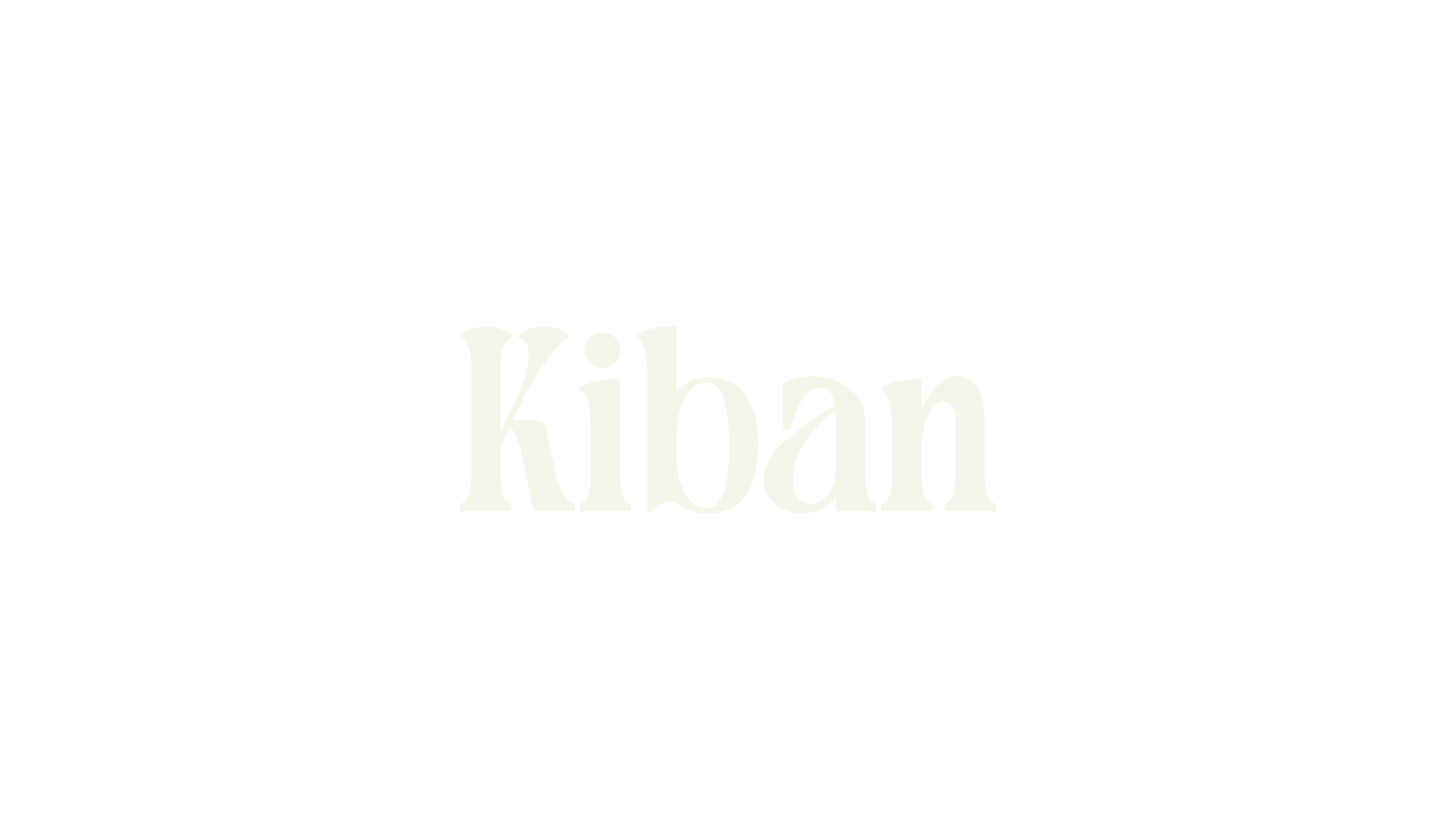 Kiban, serif font preview