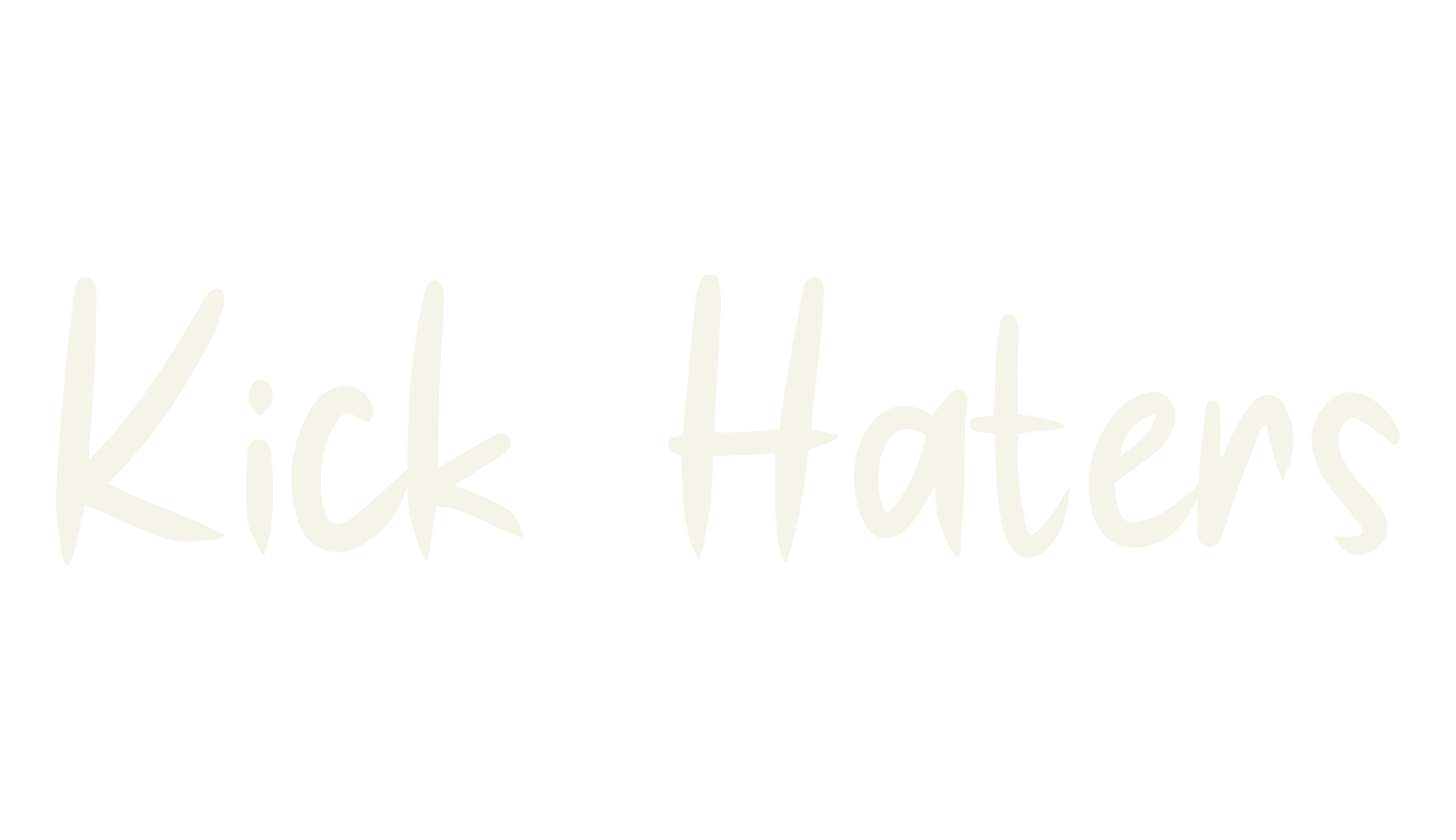 Kick Haters, handwritten font preview
