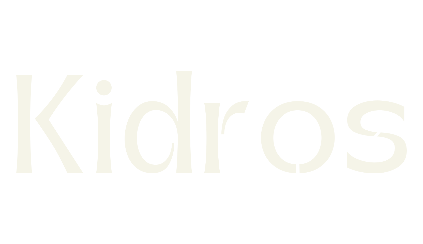 Kidros, serif font preview