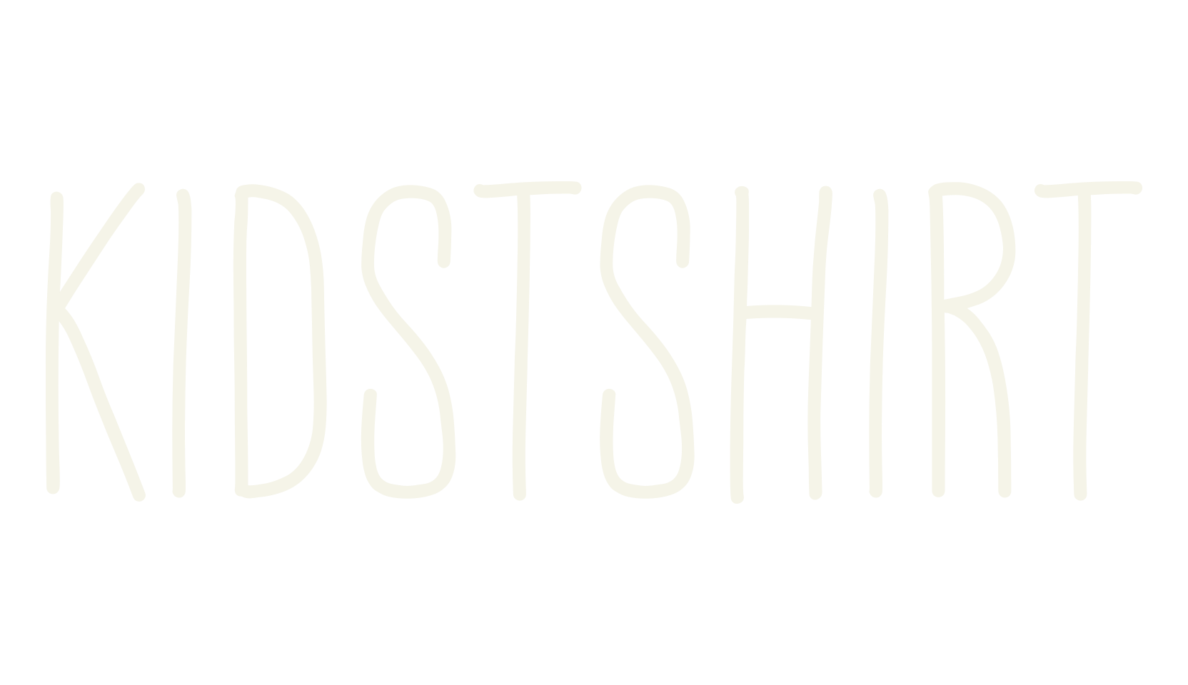 Kidstshirt, handwritten font preview