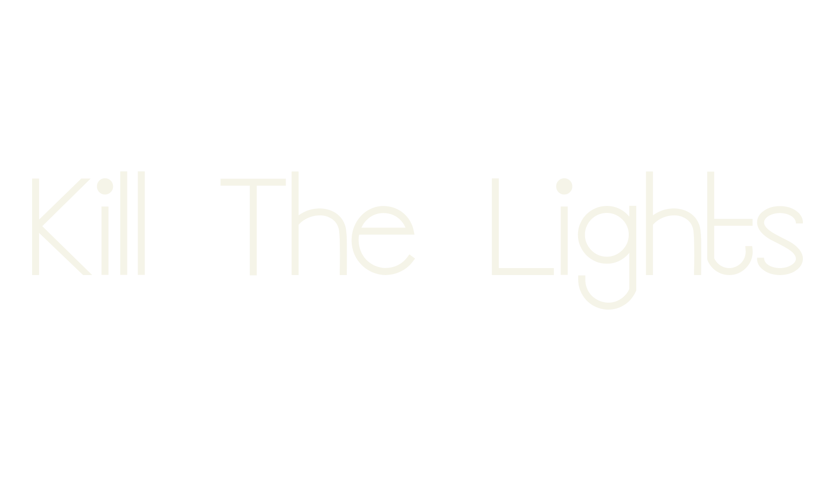 Kill The Lights, sans font preview