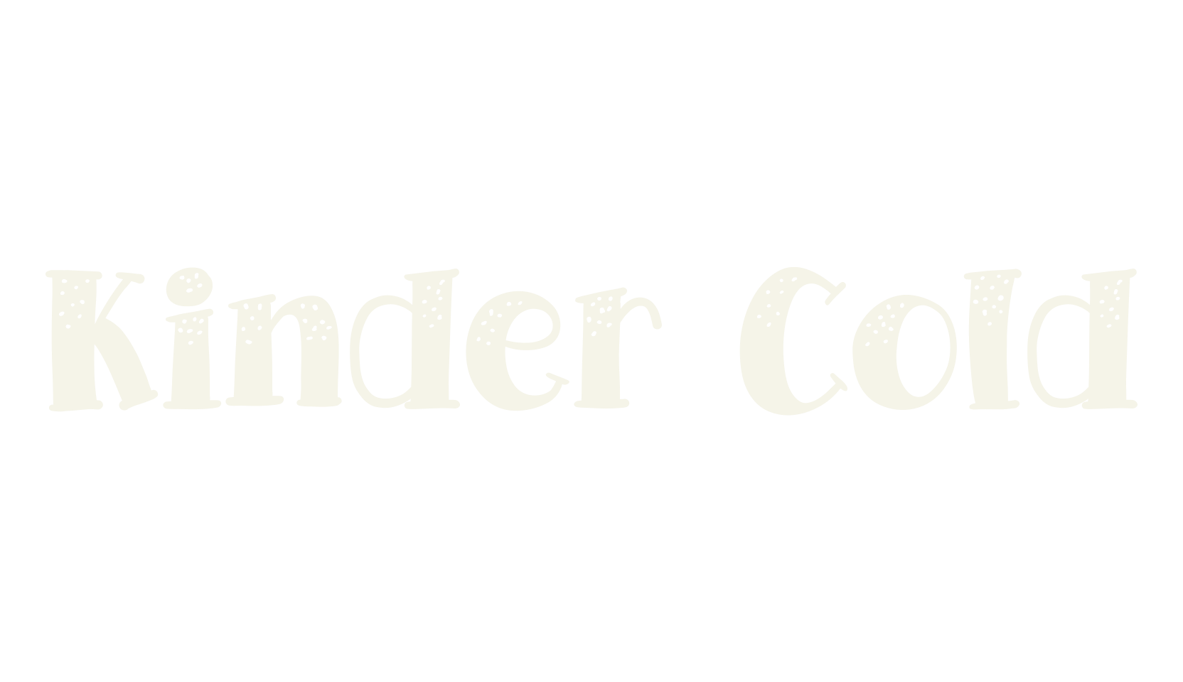 Kinder Cold, display market font preview