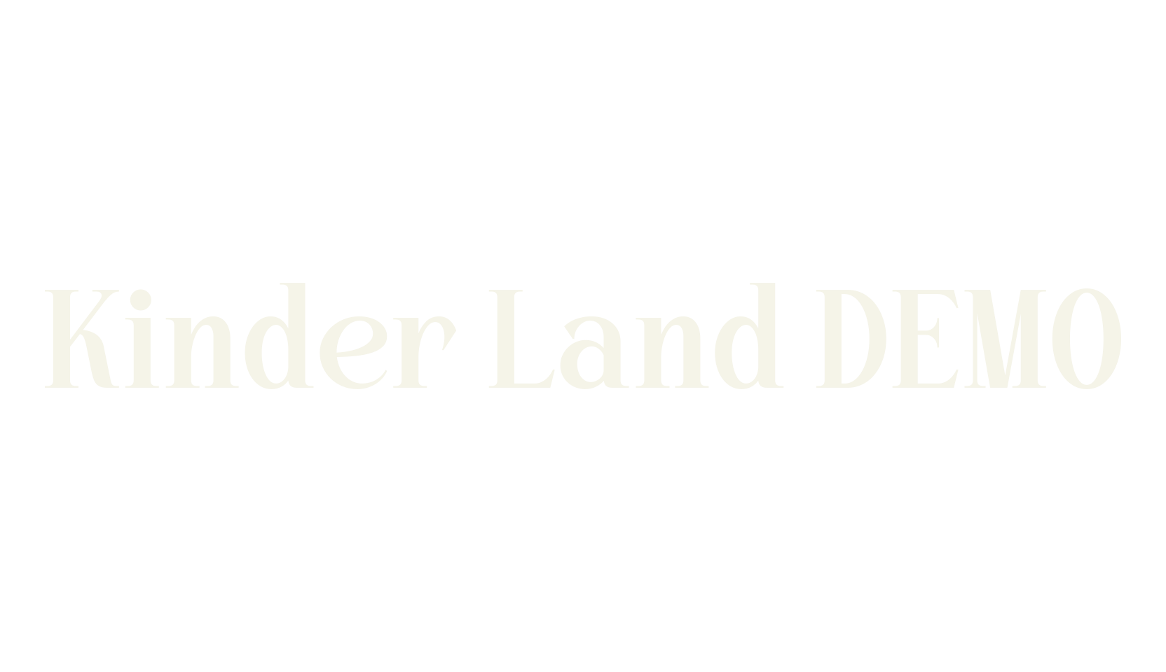 Kinder Land DEMO, serif font preview