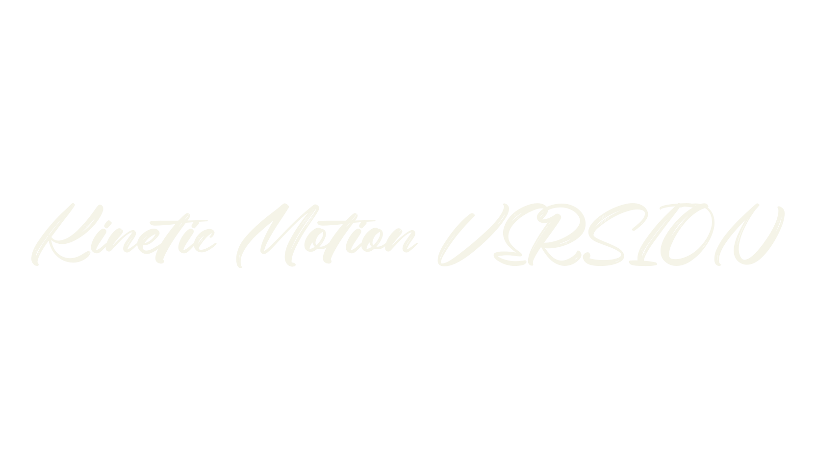 Kinetic Motion VERSION, script font preview