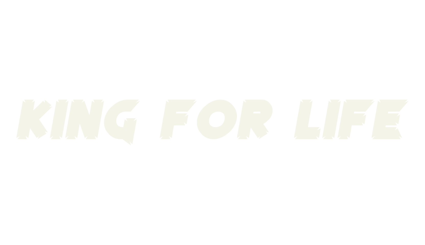 King For Life, racing font preview