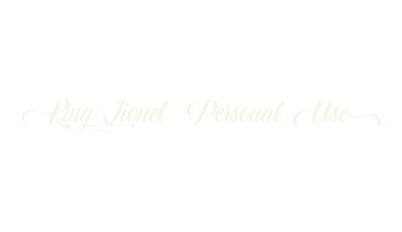 King Lionel (Personal Use), lettering font preview