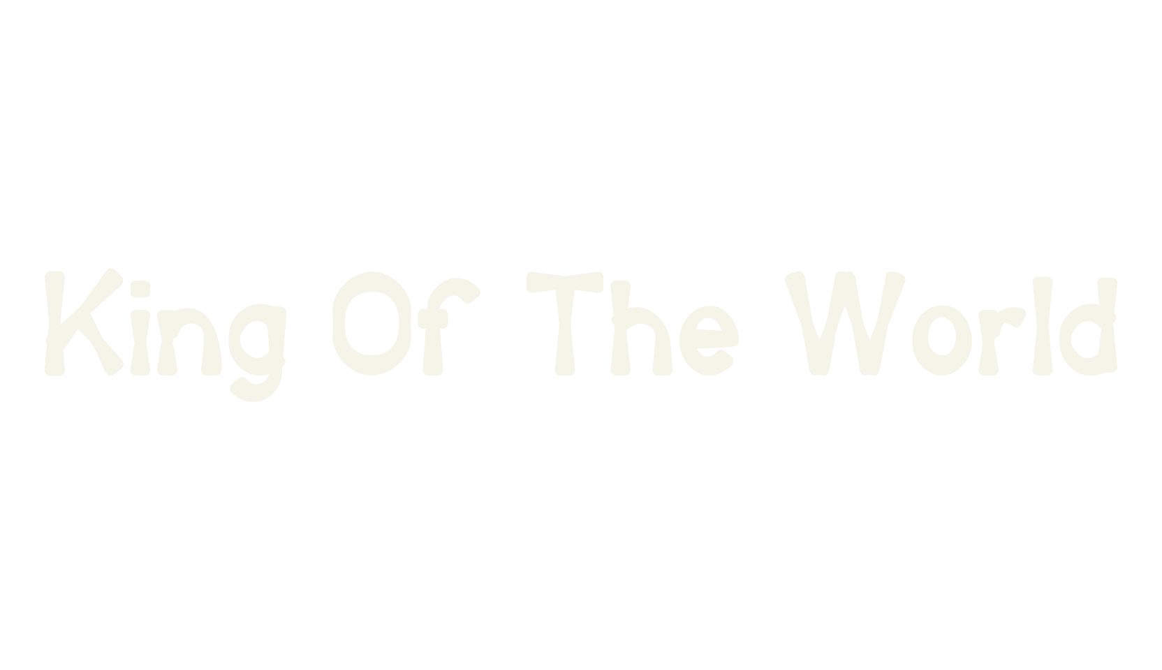 King Of The World, display market font preview