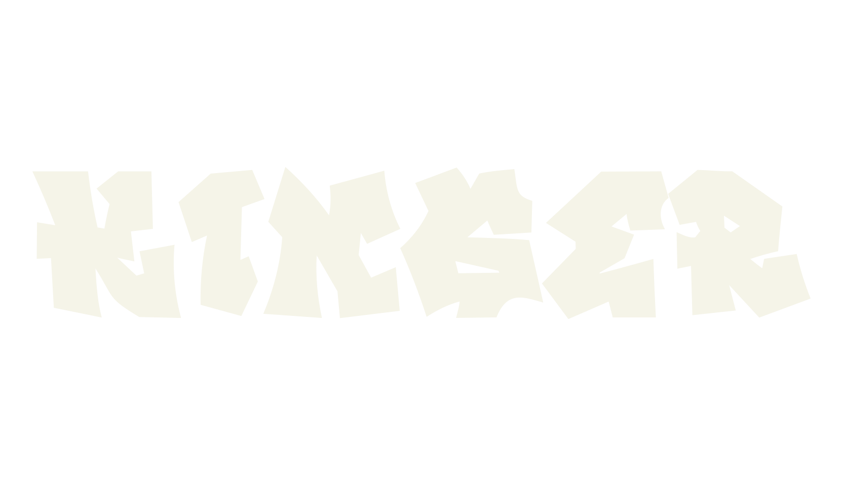 KINGER, graffiti font preview