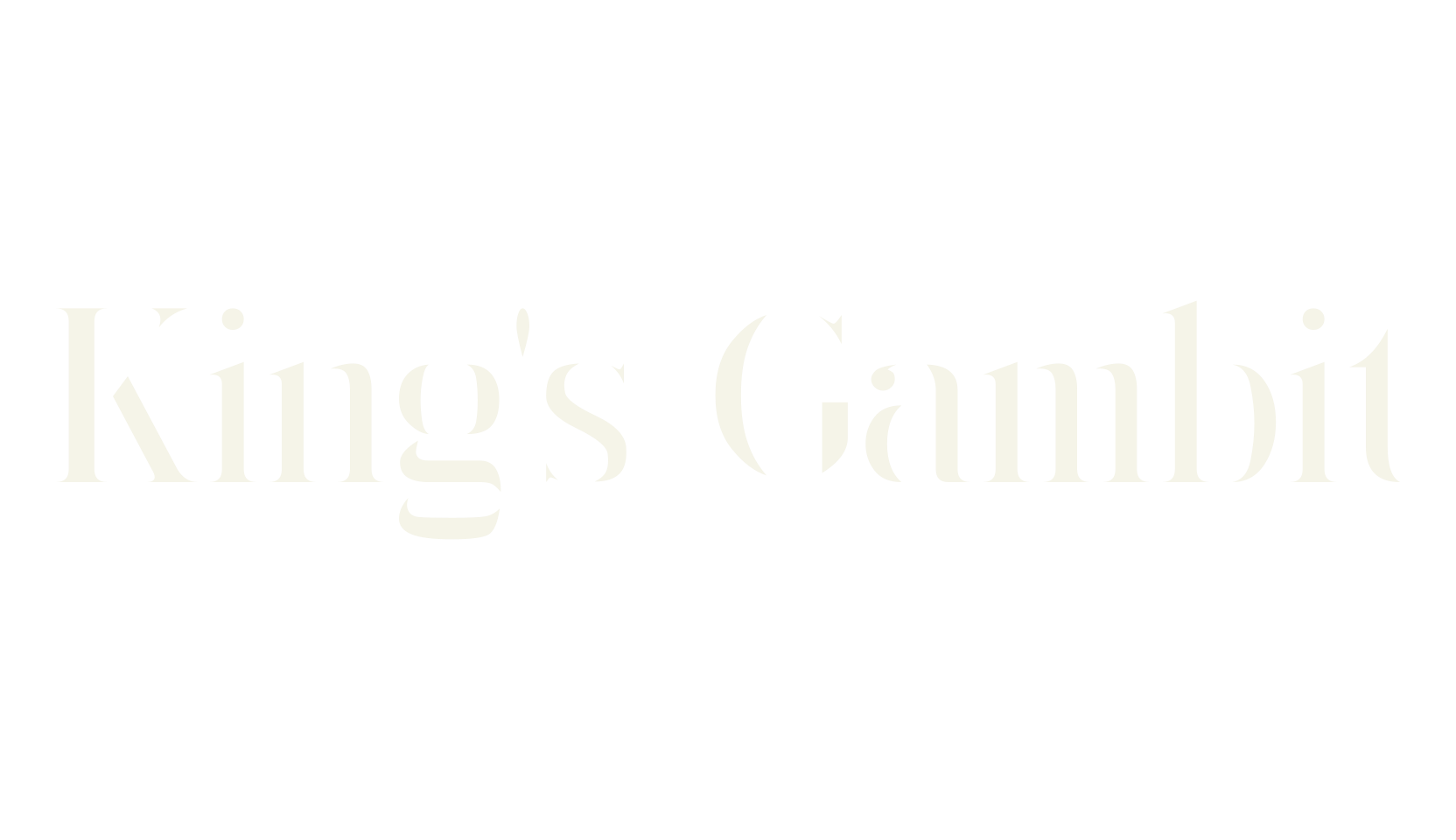 King's Gambit, serif font preview