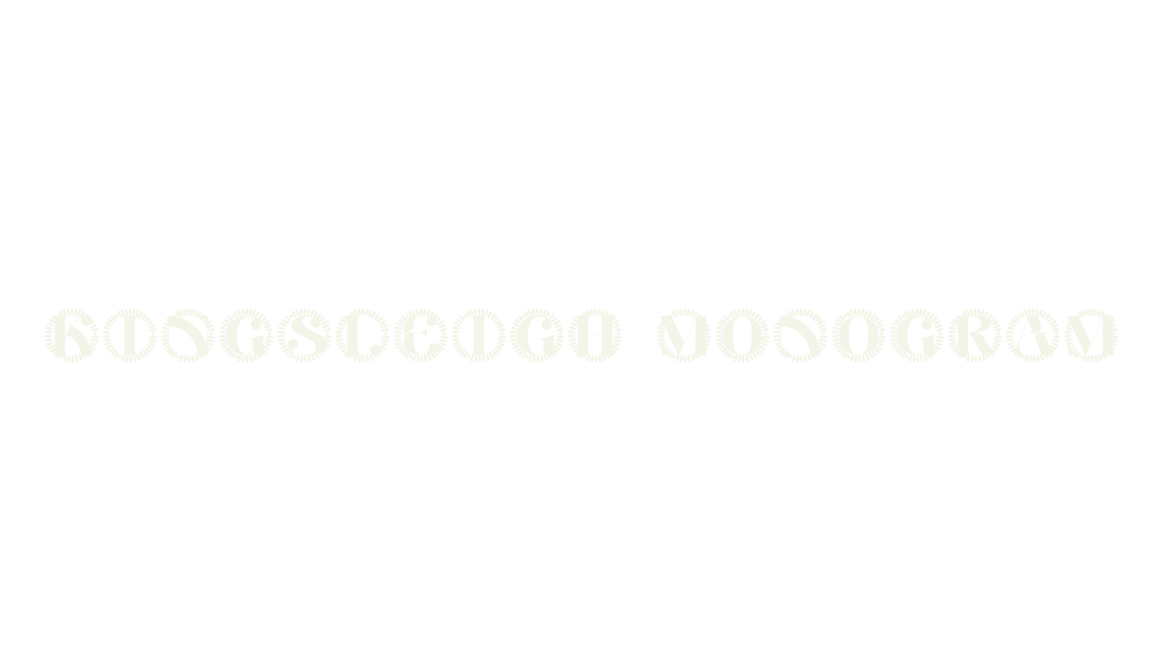 Kingsleigh Monogram, monogram font preview