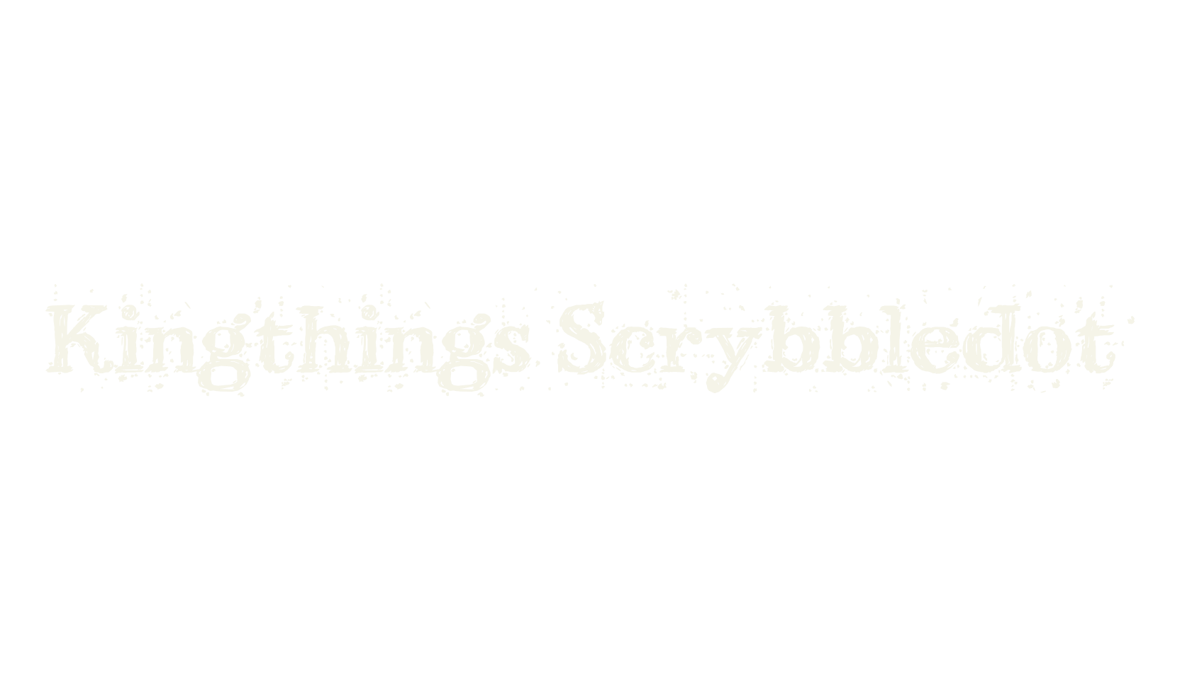 Kingthings Scrybbledot, display market font preview