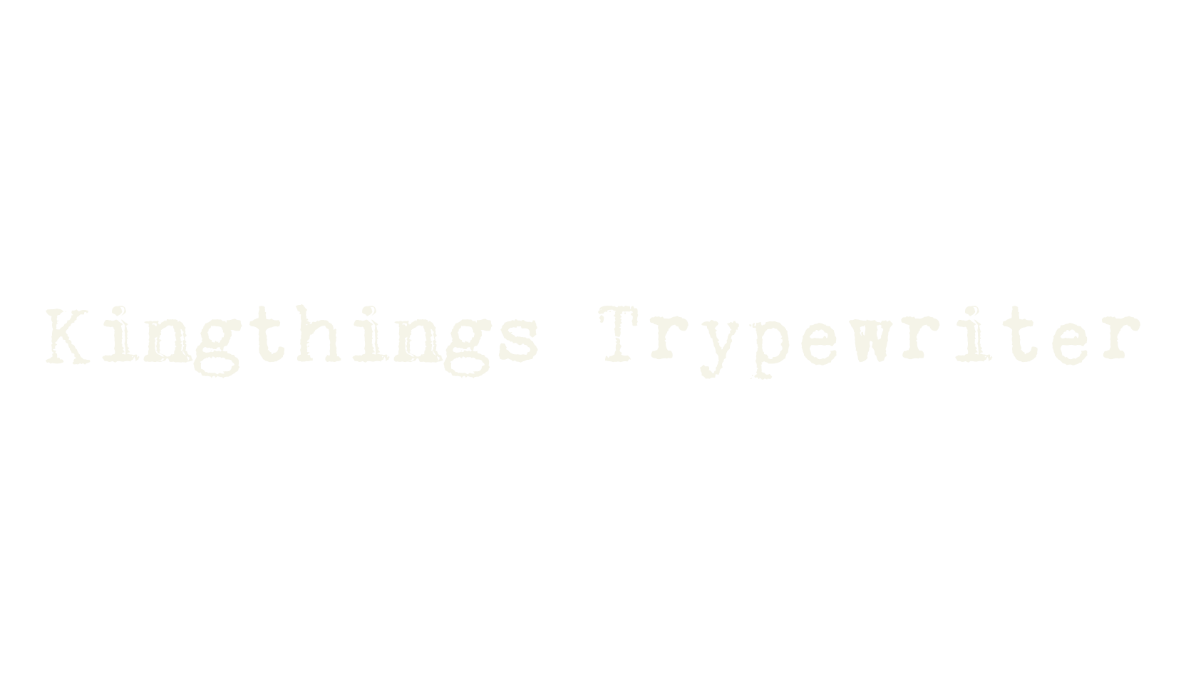 Kingthings Trypewriter, display market font preview