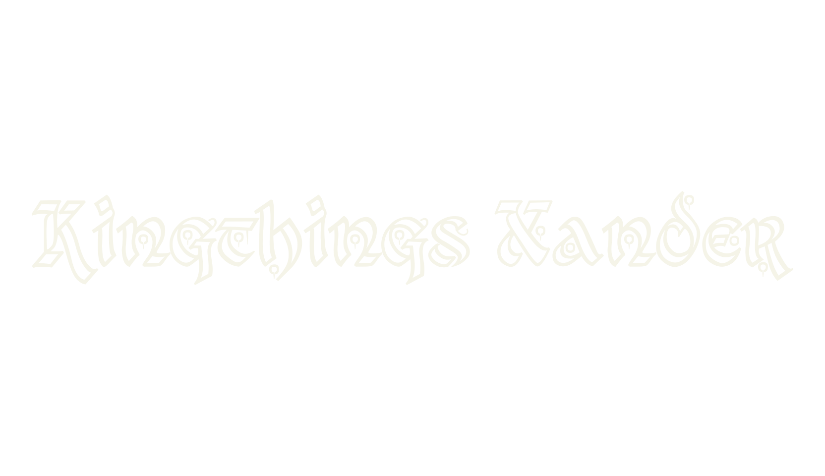 Kingthings Xander, fantasy font preview