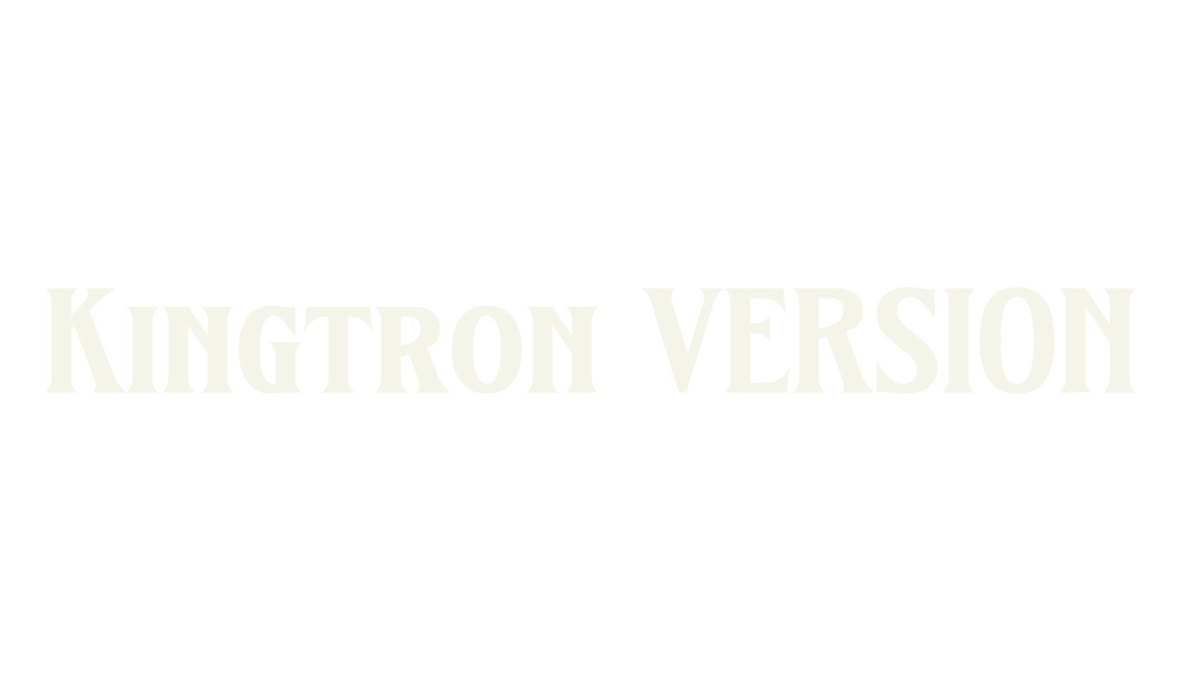 Kingtron VERSION, serif font preview