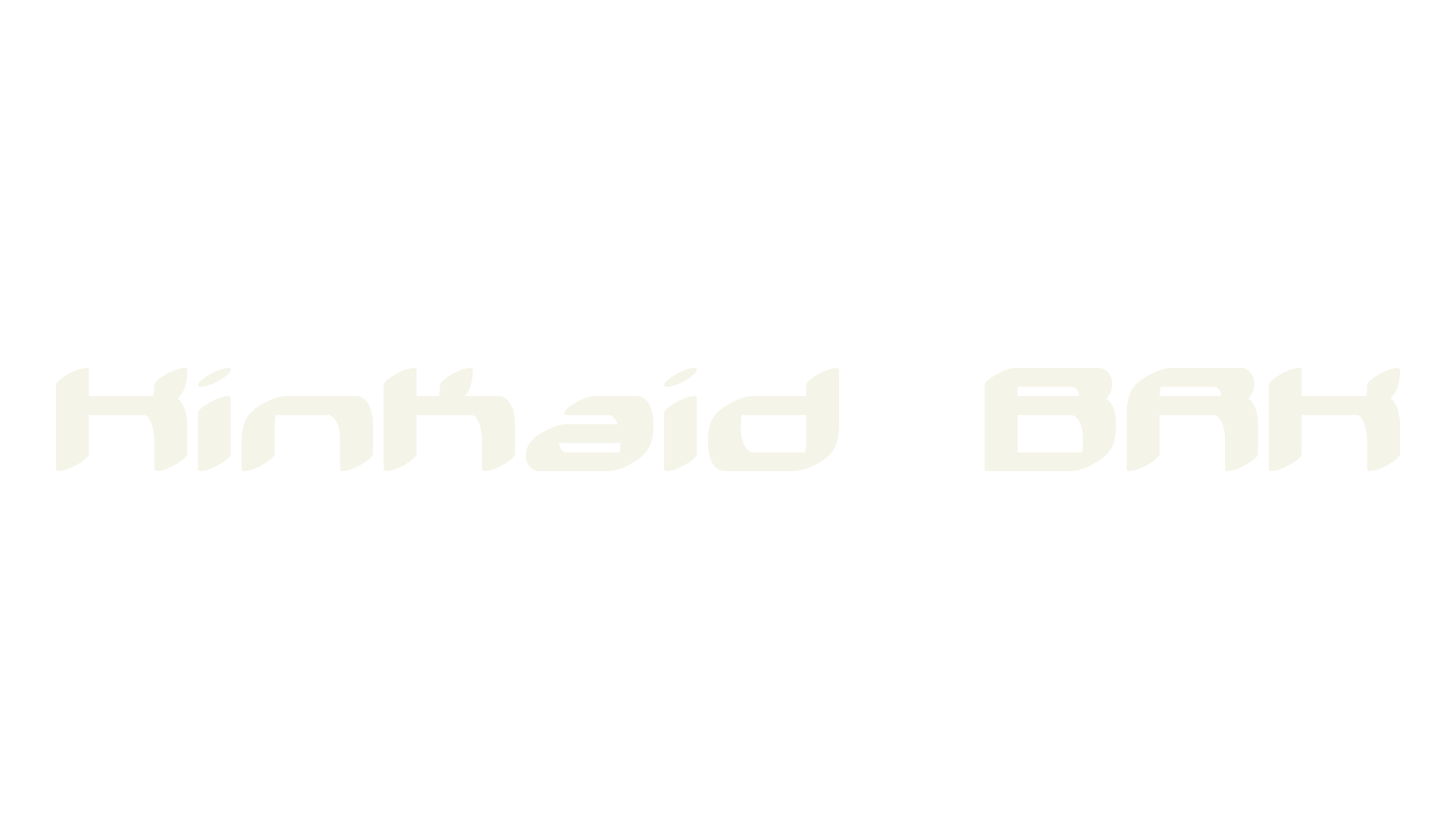 Kinkaid BRK, display font preview