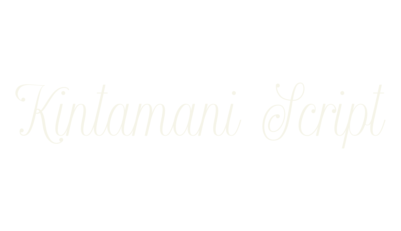 Kintamani Script, lettering font preview
