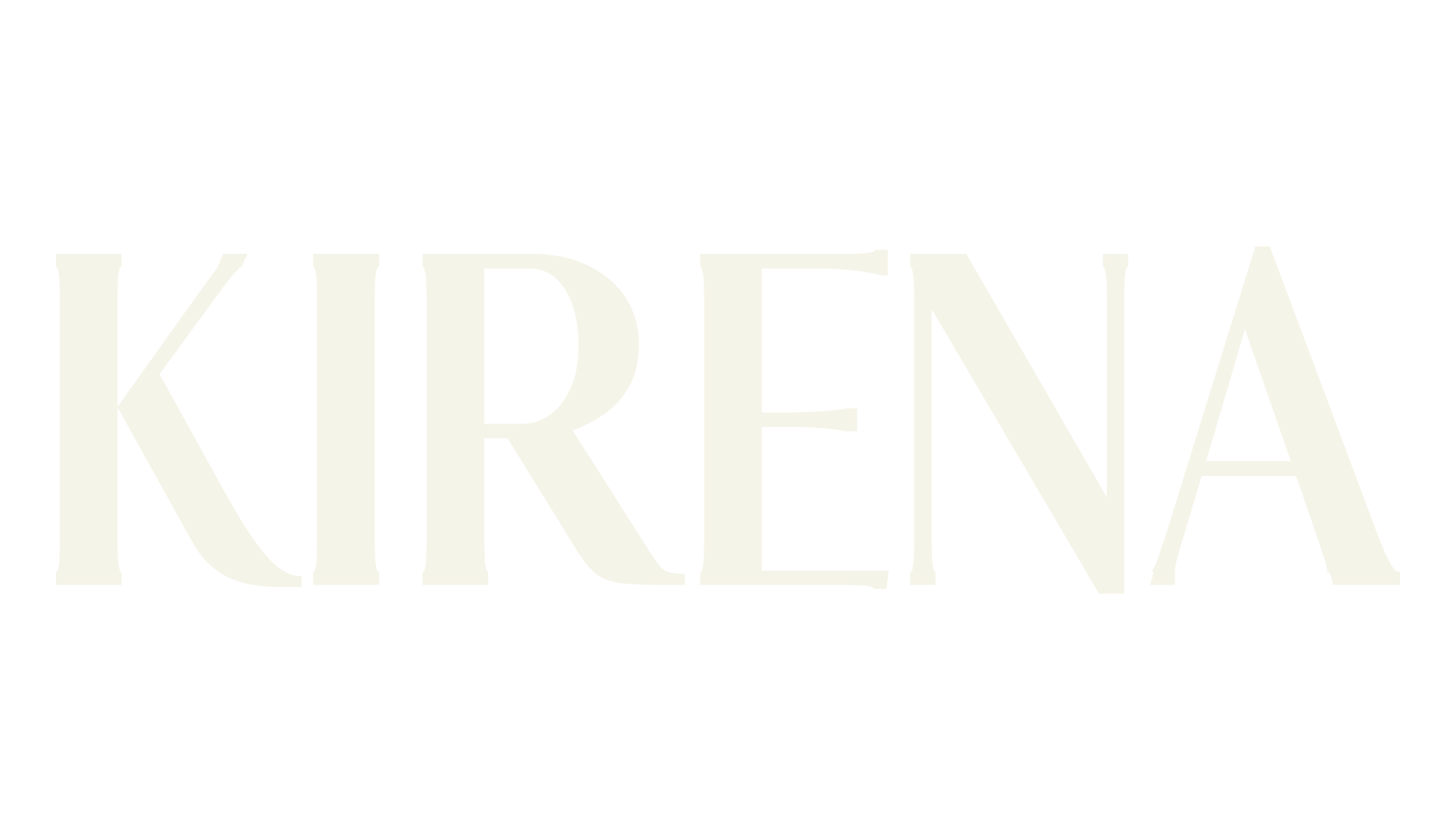 KIRENA, serif font preview