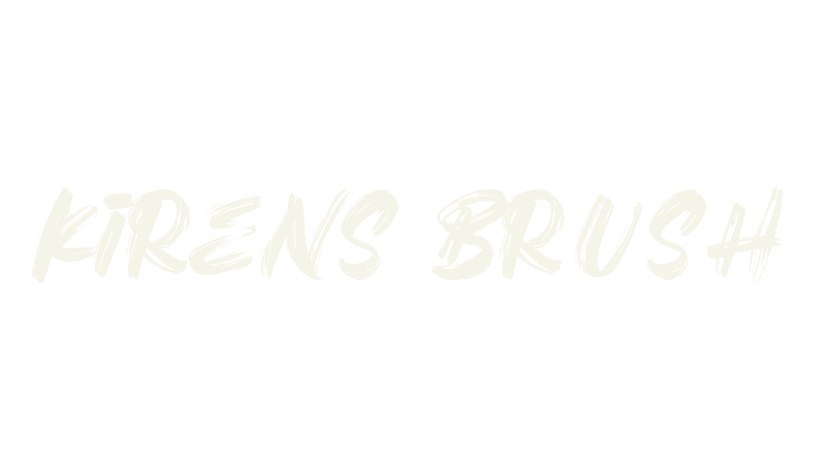 Kirens Brush, brush font preview