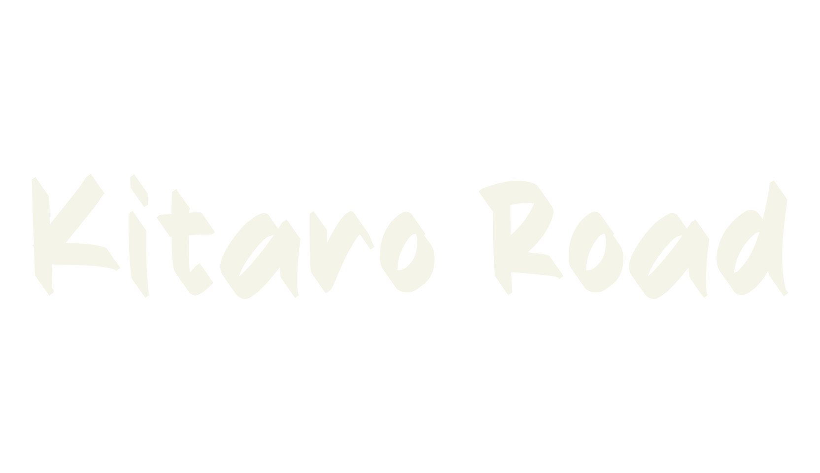 Kitaro Road, typography font preview