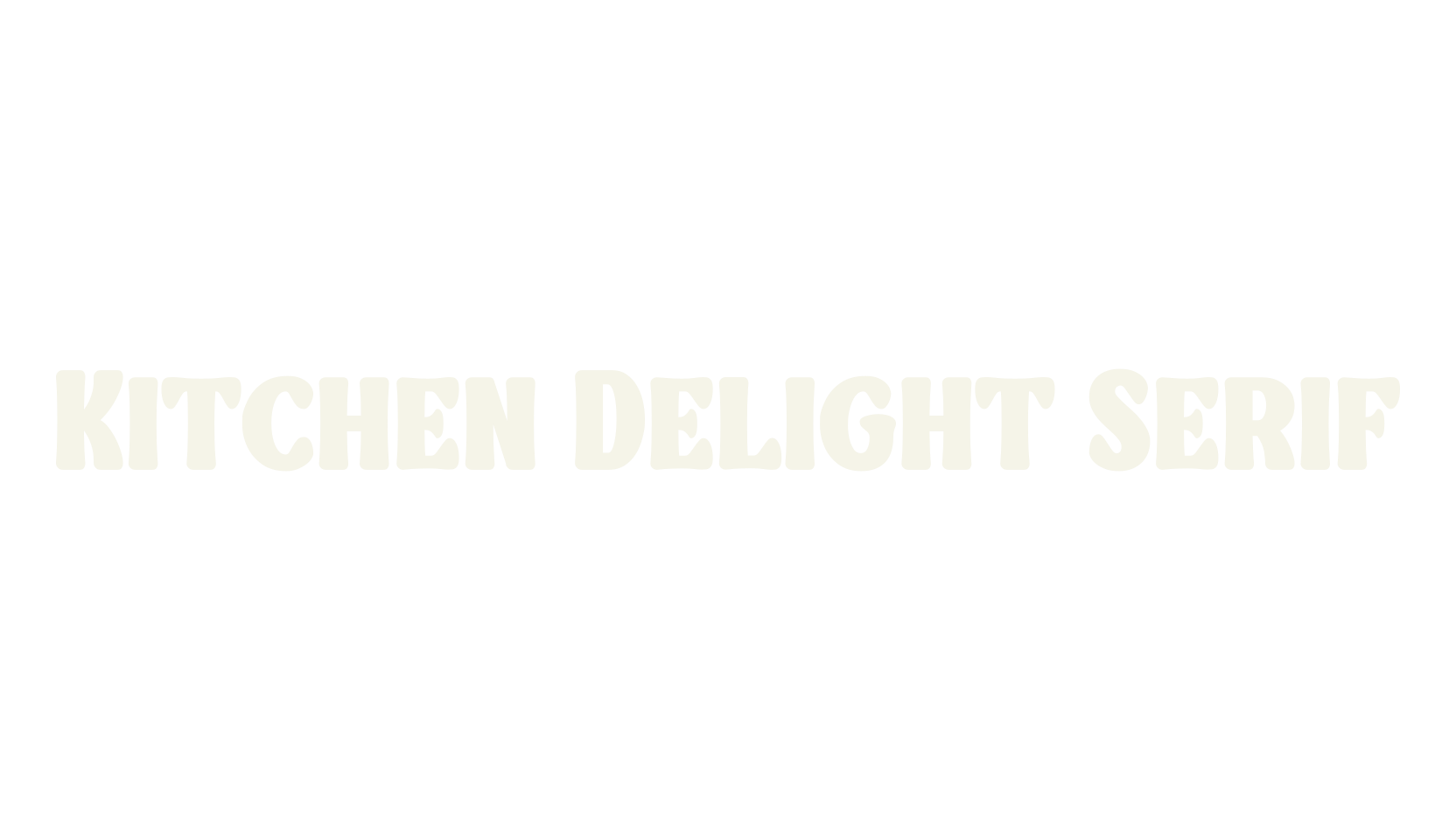 Kitchen Delight Serif, restaurant font preview