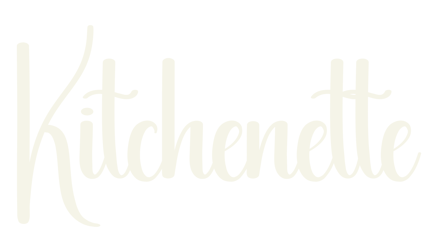 Kitchenette, calligraphy font preview