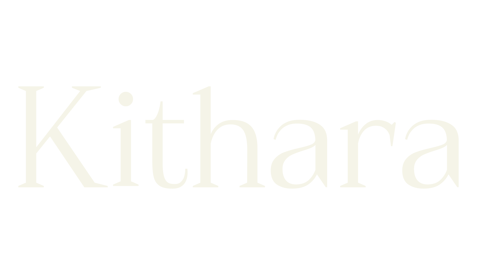 Kithara, fashion sign font preview