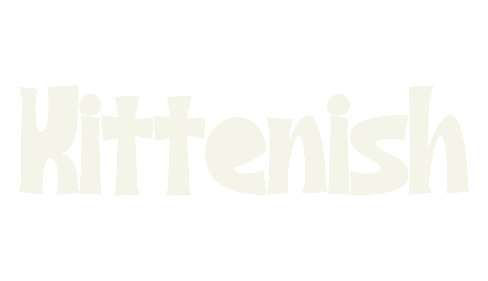Kittenish, fun font preview