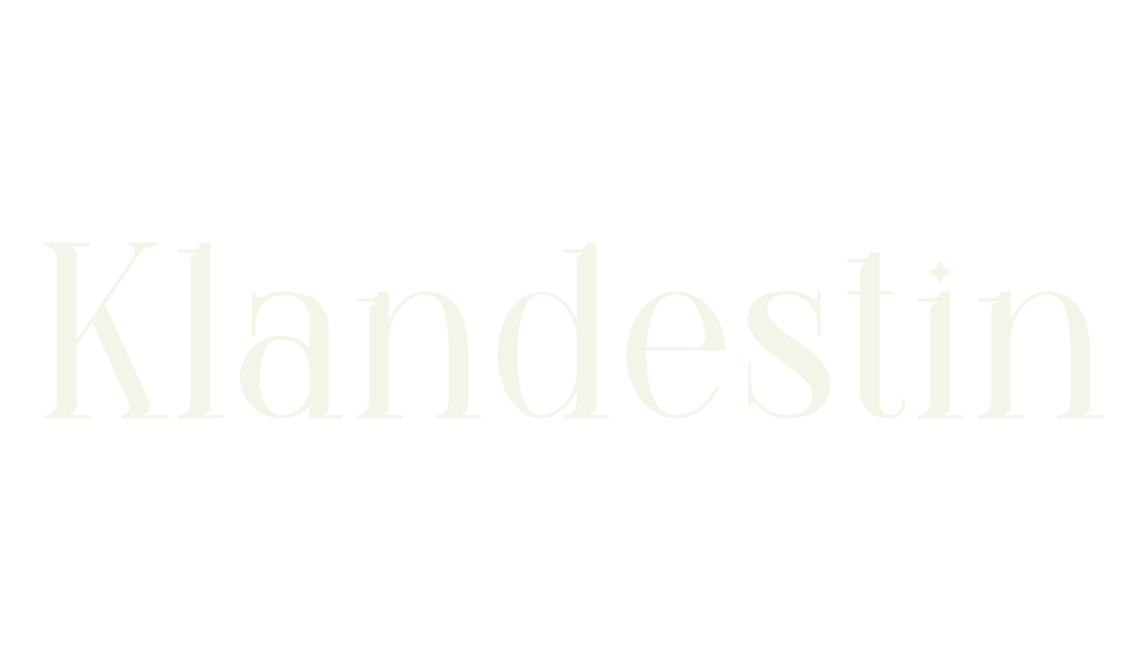 Klandestin, serif font preview